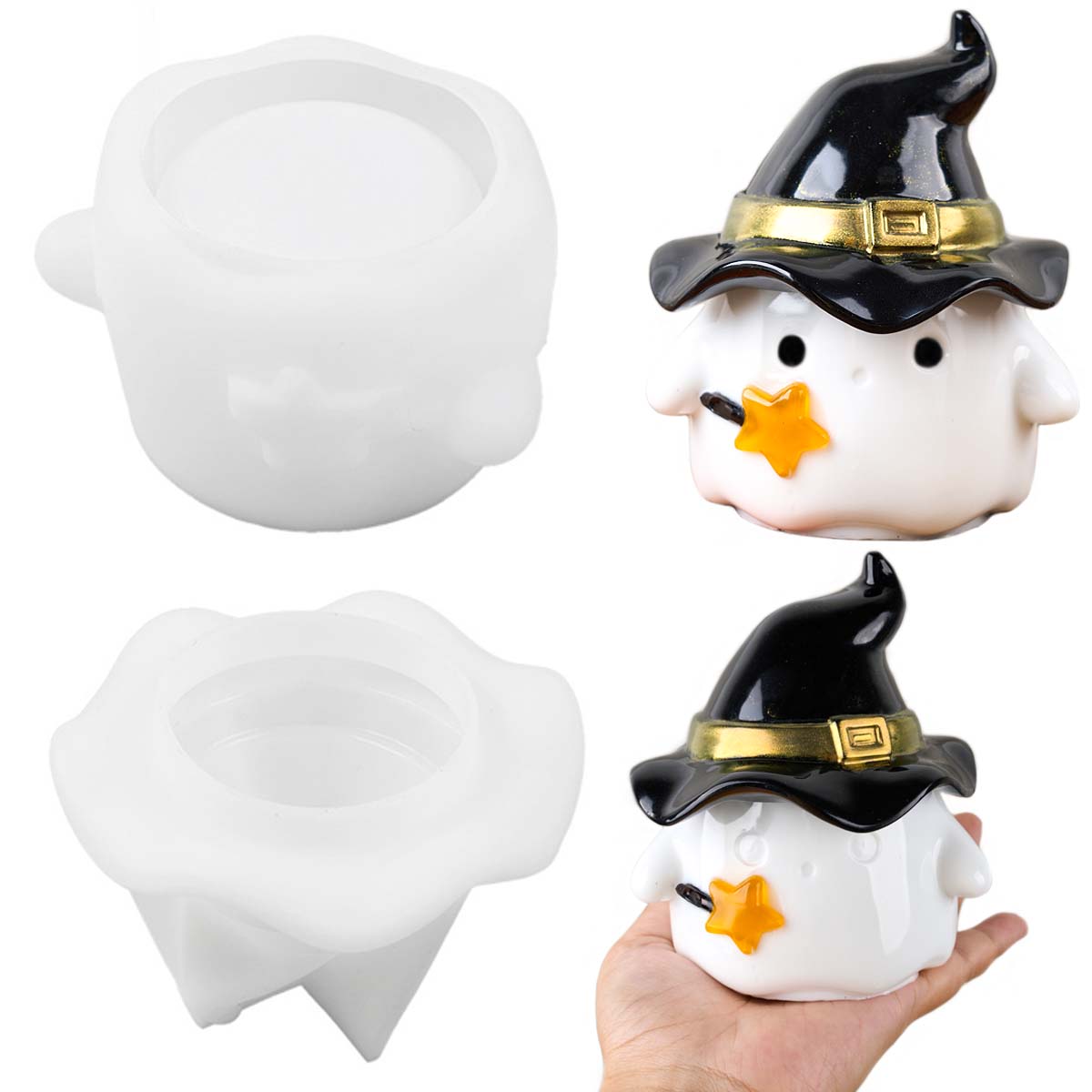 Potsticker Mold - Sombrero, tarro de vela fantasma, molde