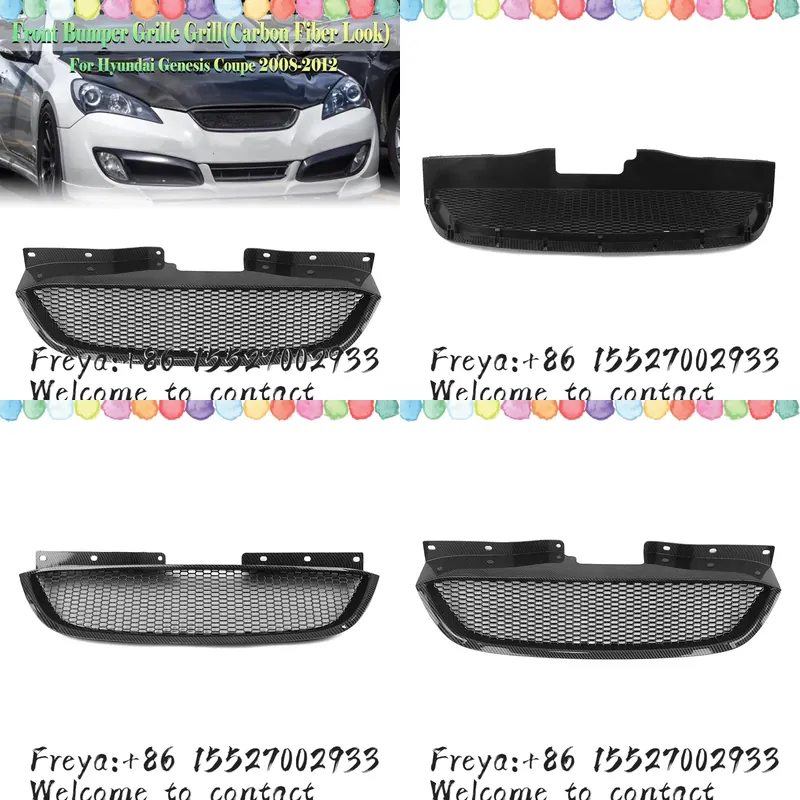Crepe Pan Carbon - Parrilla Delantera para Genesis Coupe 2008-12,