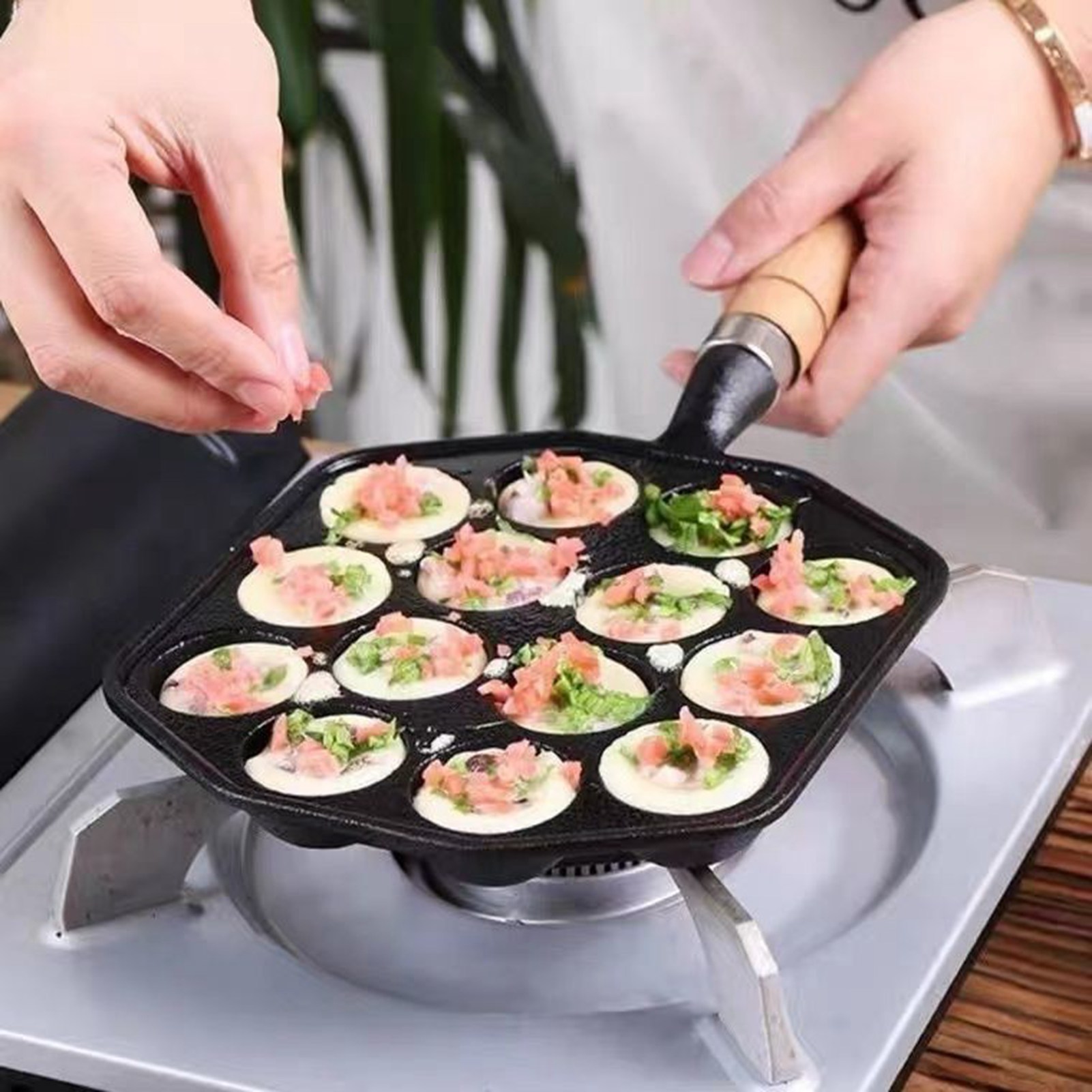 Takoyaki Grill Plate - Takoyaki Grill Pan fácil de limpiar