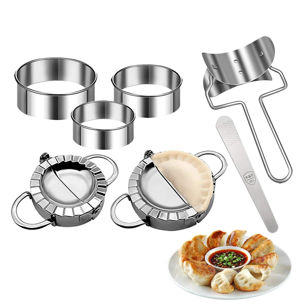 Dumpling Press Set - Molde para dumplings de acero inoxidable,