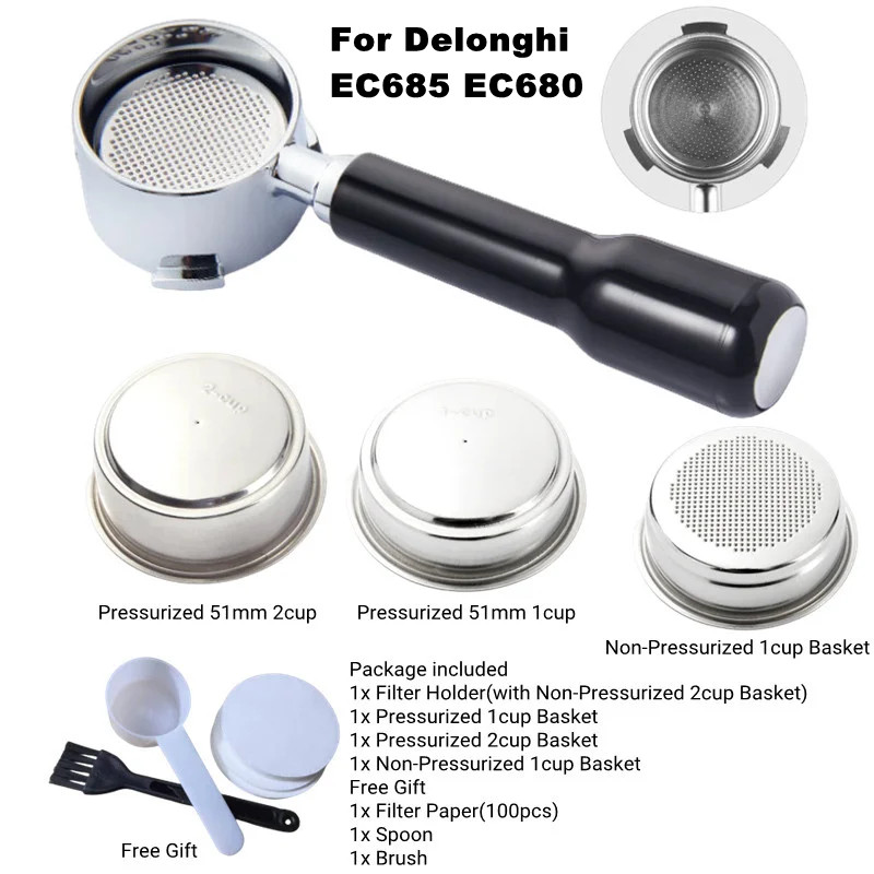 Delonghi Espresso Magnifica - Portafiltro sin fondo de café de