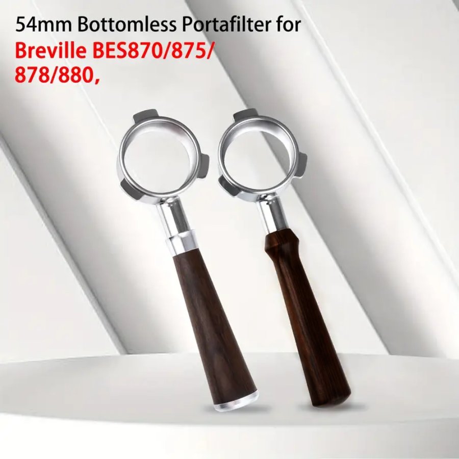 Portafiltro sin fondo de 54mm  - Breville Espresso Barista Express reseña y precio