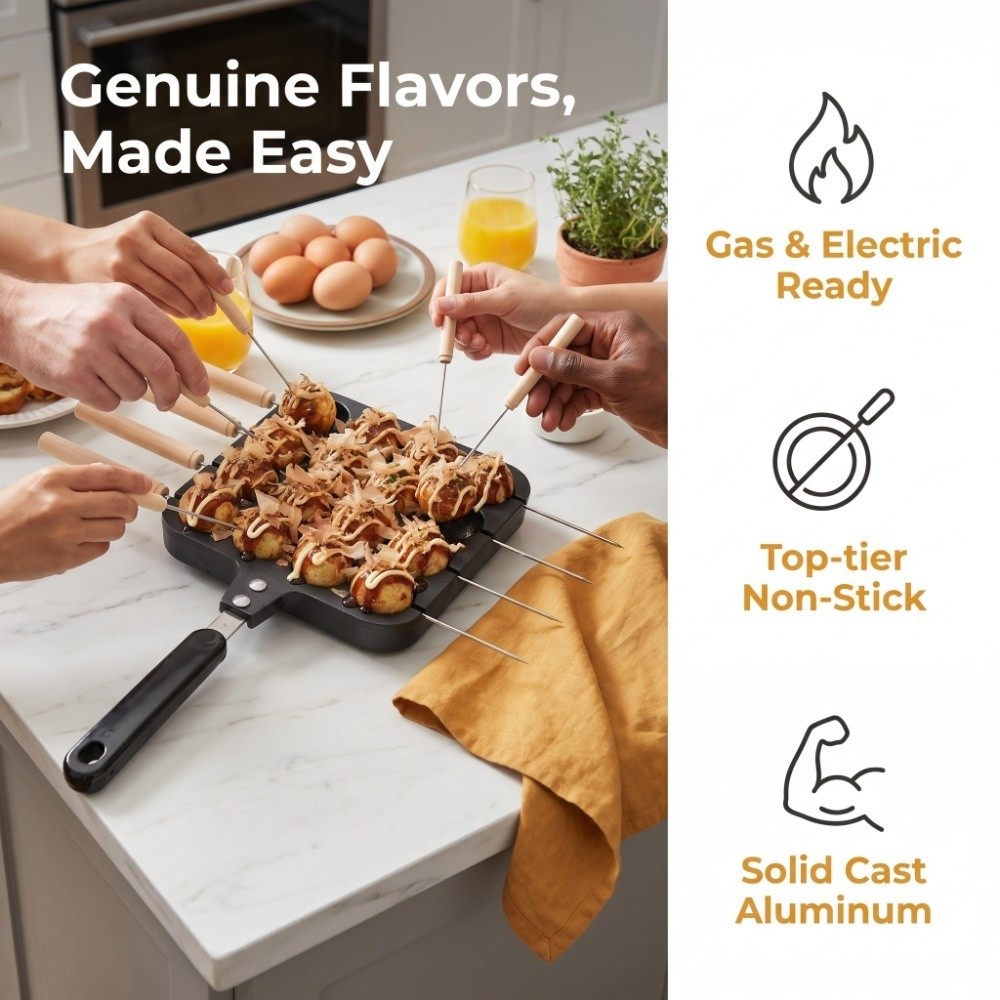 Sartén para Takoyaki de Alumin - Takoyaki Grill Plate reseña y precio